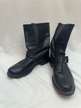 Frye | Shoes | Frye Engineer Boots Womens Black Leather Size 8 2 M